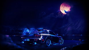 black car photography during night time HD wallpaper
