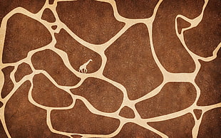 brown and white Giraffe printed sheet HD wallpaper