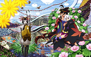 anime character digital wallpaper, Katanagatari, Yasuri Shichika, Togame