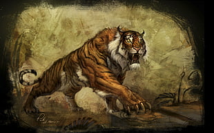 Tiger painting HD wallpaper