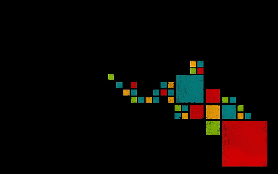 multicolored cube illustration, abstract HD wallpaper