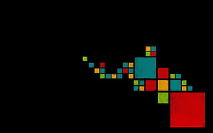 multicolored cube illustration, abstract