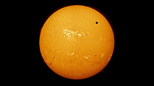 round orange fruit, space, Sun, Venus, astronomy