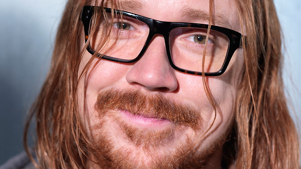 man wearing black framed eyeglasses HD wallpaper