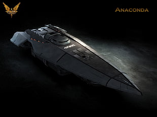 gray Anaconda spacecraft, Elite, Elite: Dangerous, space HD wallpaper