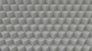 white and gray area rug, cube, abstract