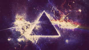 Pink Floyd, The Dark Side of the Moon, digital art, triangle HD wallpaper
