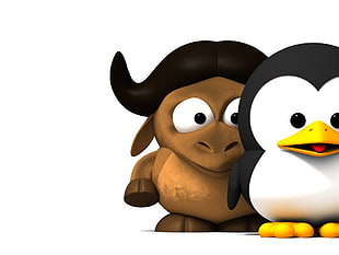 brown and white dog plush toy, Linux, GNU