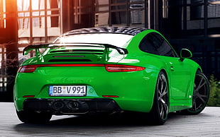 green sports coupe