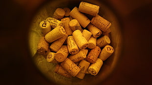 beige bottle cork stopper lot, cork, jars