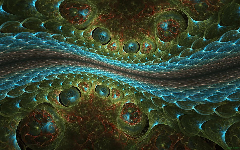 brown and blue illustration HD wallpaper