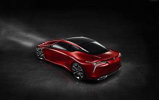 red concept coupe digital wallpaper