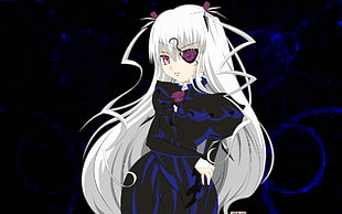 white haired woman anime