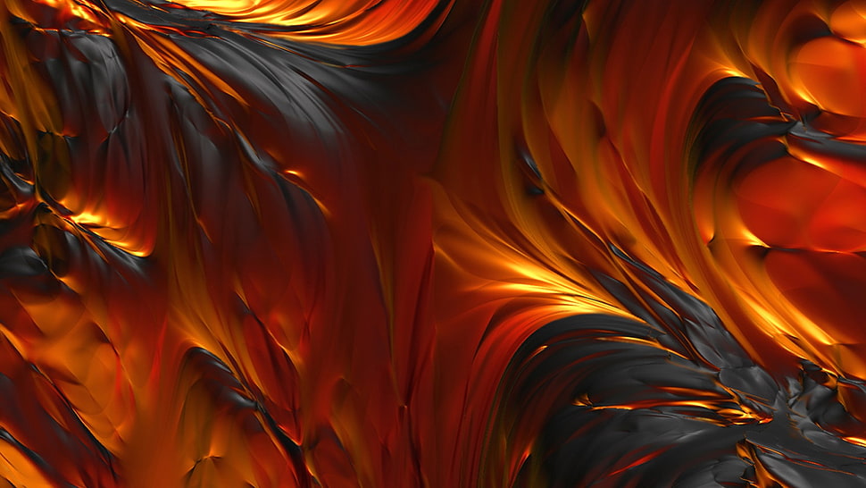 red and black digital wallpaper, digital art, render, abstract HD wallpaper