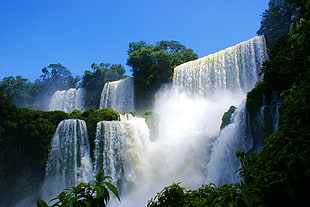 waterfalls photo during daytime HD wallpaper