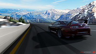 purple sports coupe, Toyota Supra, Forza Motorsport 4, video games, Forza Motorsport HD wallpaper