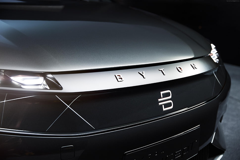 gray Byton car, Byton, CES 2018, electric car HD wallpaper