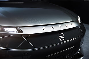 gray Byton car, Byton, CES 2018, electric car