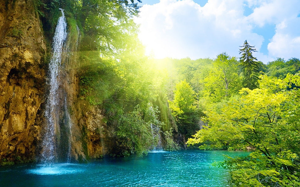 waterfall landscape HD wallpaper