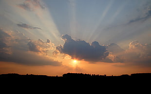 white clouds, sunlight, clouds, sky