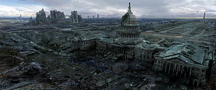 wrecked city, Fallout 3, video games HD wallpaper