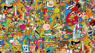 assorted Cartoon Network character mosaic HD wallpaper