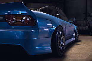 blue coupe, Need for Speed, 2015, video games, racing