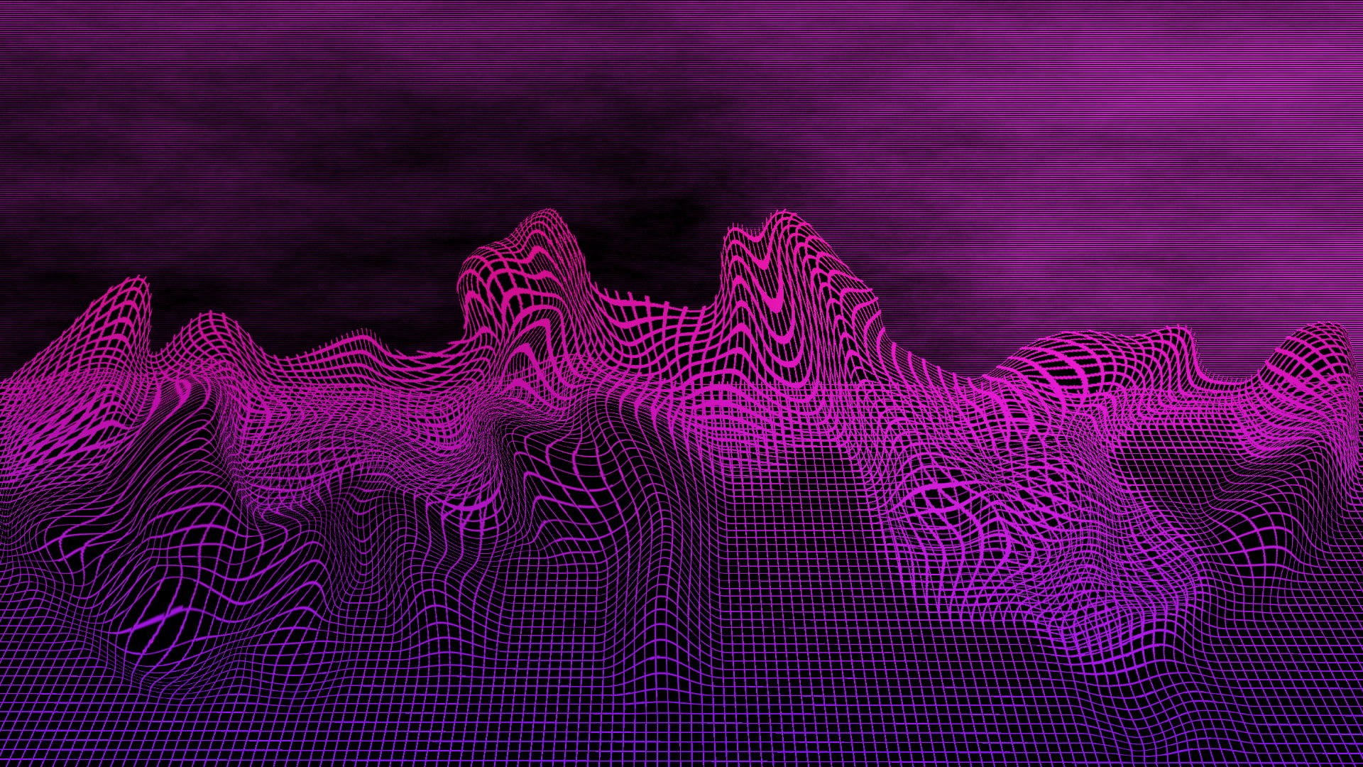 pink and purple signal wave digital wallpaper, abstract, pink, purple, grid