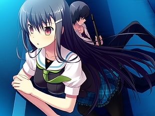 black haired girl anime character