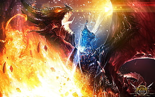 game application wallpaper, World of Warcraft: Cataclysm, World of Warcraft: Wrath of the Lich King, World of Warcraft, Deathwing HD wallpaper