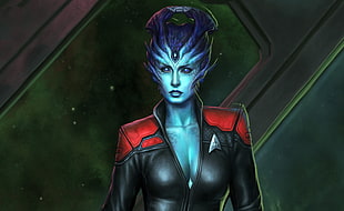 female character wallpaper, Star Trek, artwork