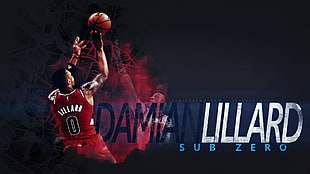 Damian Liliard NBA player illustration HD wallpaper