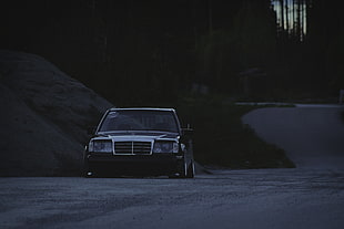 black car, Mercedes-Benz, Stance, Stanceworks, Norway