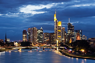 city buildings, cityscape, Frankfurt, Germany HD wallpaper