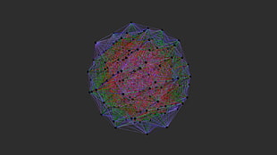 round kirlian photography optic lights, Polytope, science, mathematics, calm