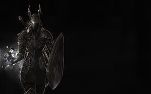 black knight digital wallpaper, Dark Souls, black, Black knight, video games