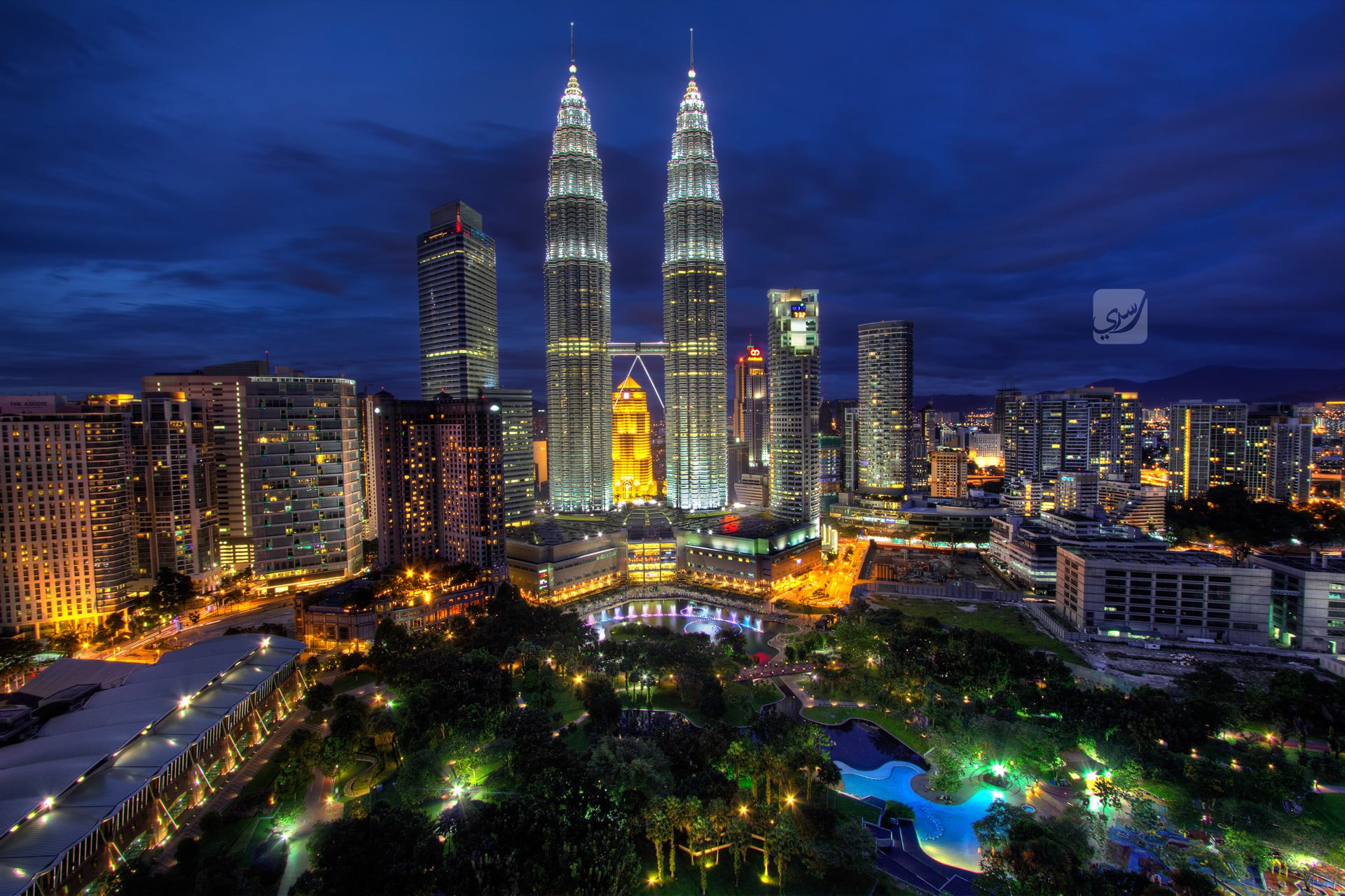 Petronas tower, Malaysia, night, Petronas Towers, cityscape HD