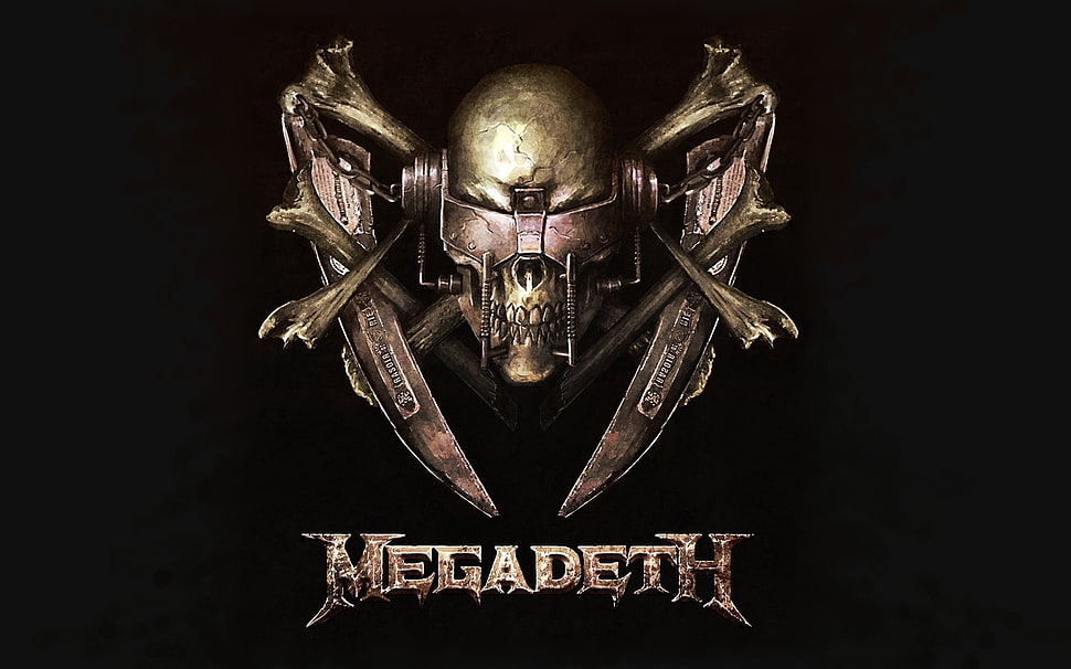 Megadeth logo, skull, Megadeth, music, metal band HD wallpaper