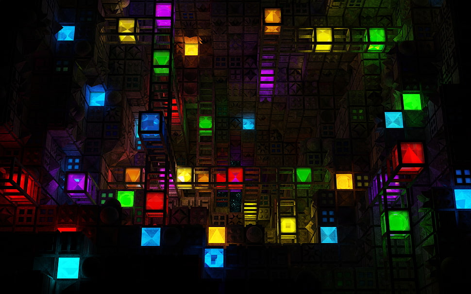 photo of assorted-color lanterns HD wallpaper