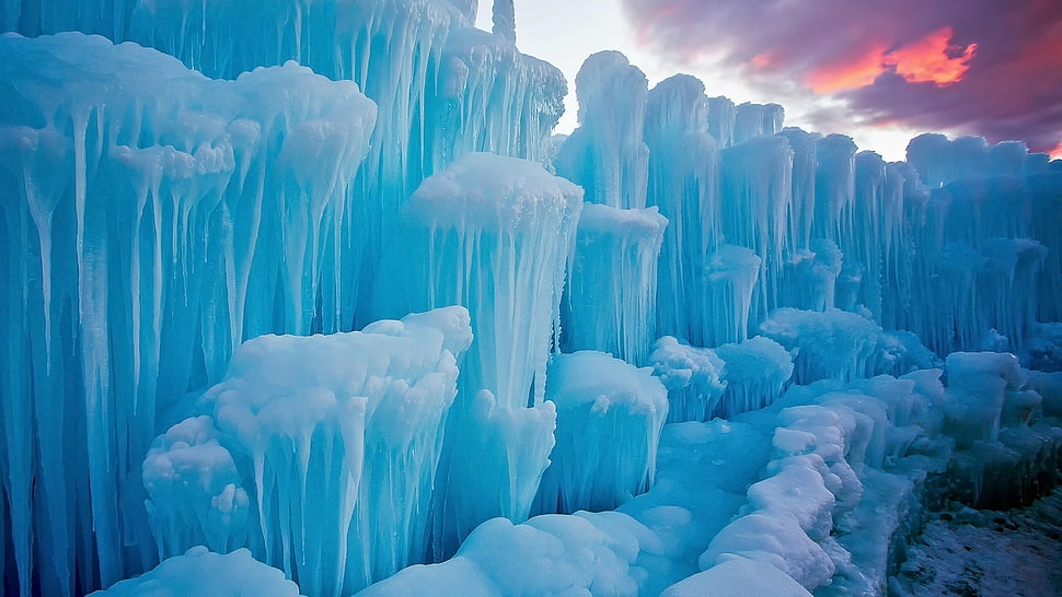 glazier formation, nature, landscape, winter, snow HD wallpaper