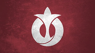 round white and red with leaf logo, flag, Japan, Aichi Prefecture