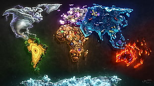 assorted map decor