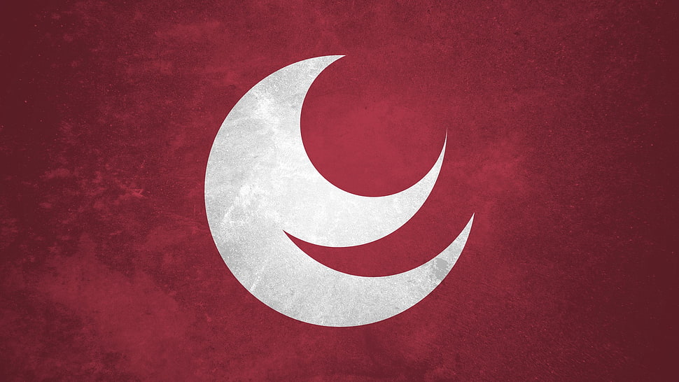 two crescent moon digital wallpaper, flag, Japan, Hiroshima, Hiroshima Prefecture HD wallpaper
