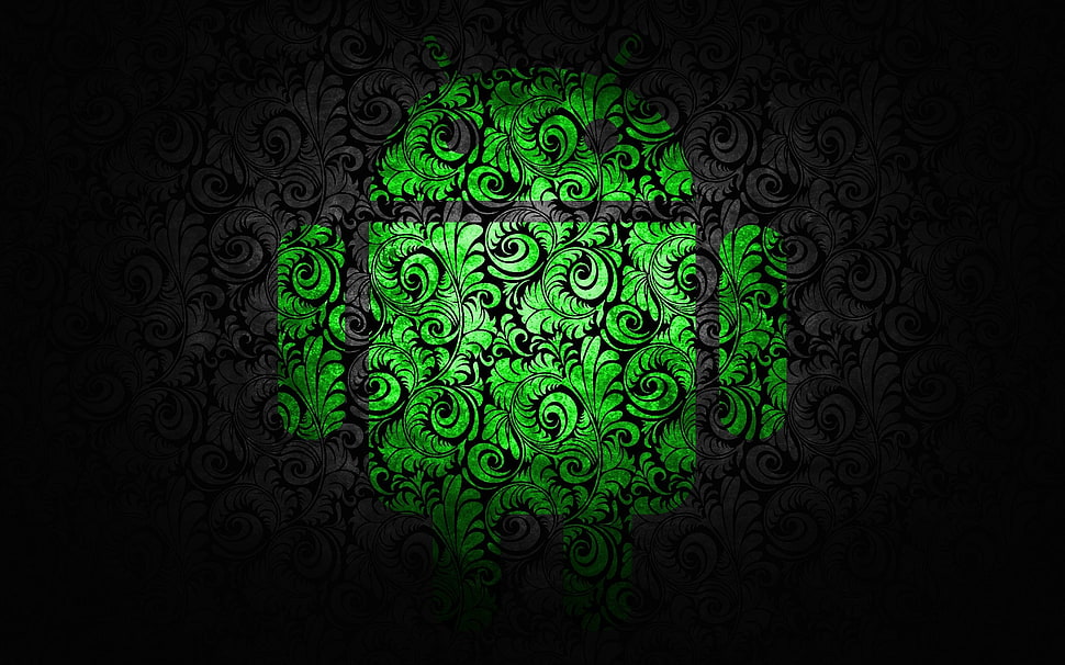 green Android logo illustration, Android (operating system), pattern HD wallpaper