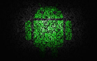 green Android logo illustration, Android (operating system), pattern