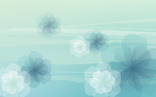 blue floral wallpaper