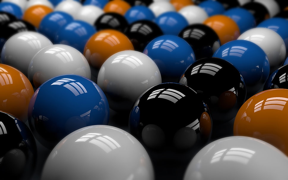 assorted-color ceramic balls, bowls HD wallpaper