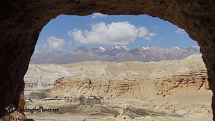 brown rock mountain, Nepal, mountain pass
