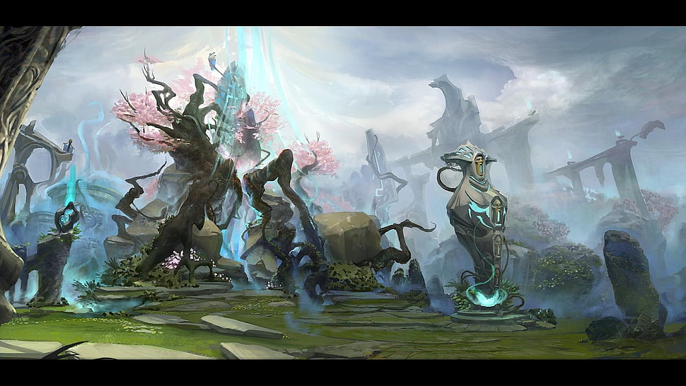 painting of animation characters, Dota 2, Valve, video games HD wallpaper