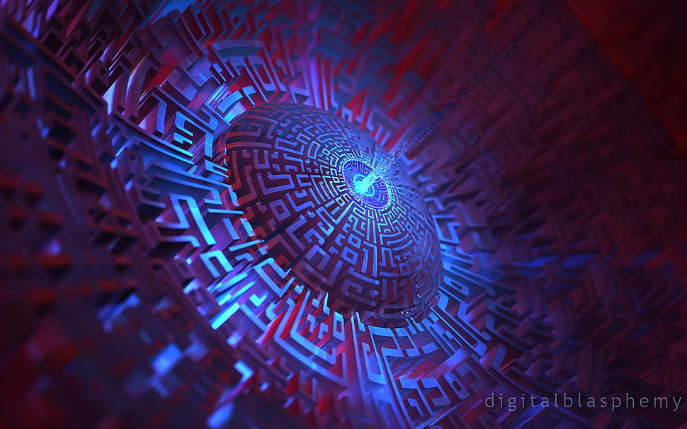 digital blasphemy wallpaper, abstract, Digital Blasphemy, mazes HD wallpaper
